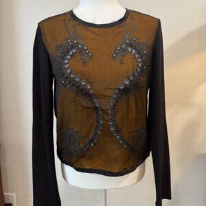 Nicole Miller Artelier Dragon Top with Sequins